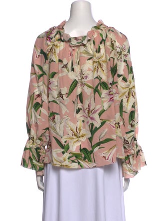 Dolce & Gabbana Silk Floral Print Blouse