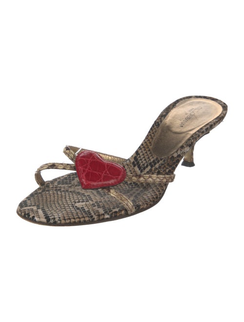 Dolce & Gabbana Leather Animal Print Slides