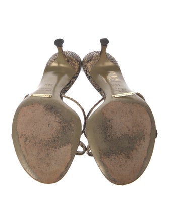 Dolce & Gabbana Leather Animal Print Slides