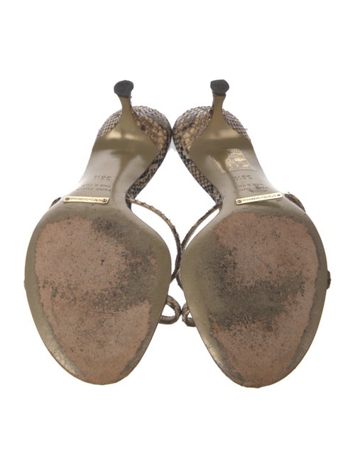 Dolce & Gabbana Leather Animal Print Slides