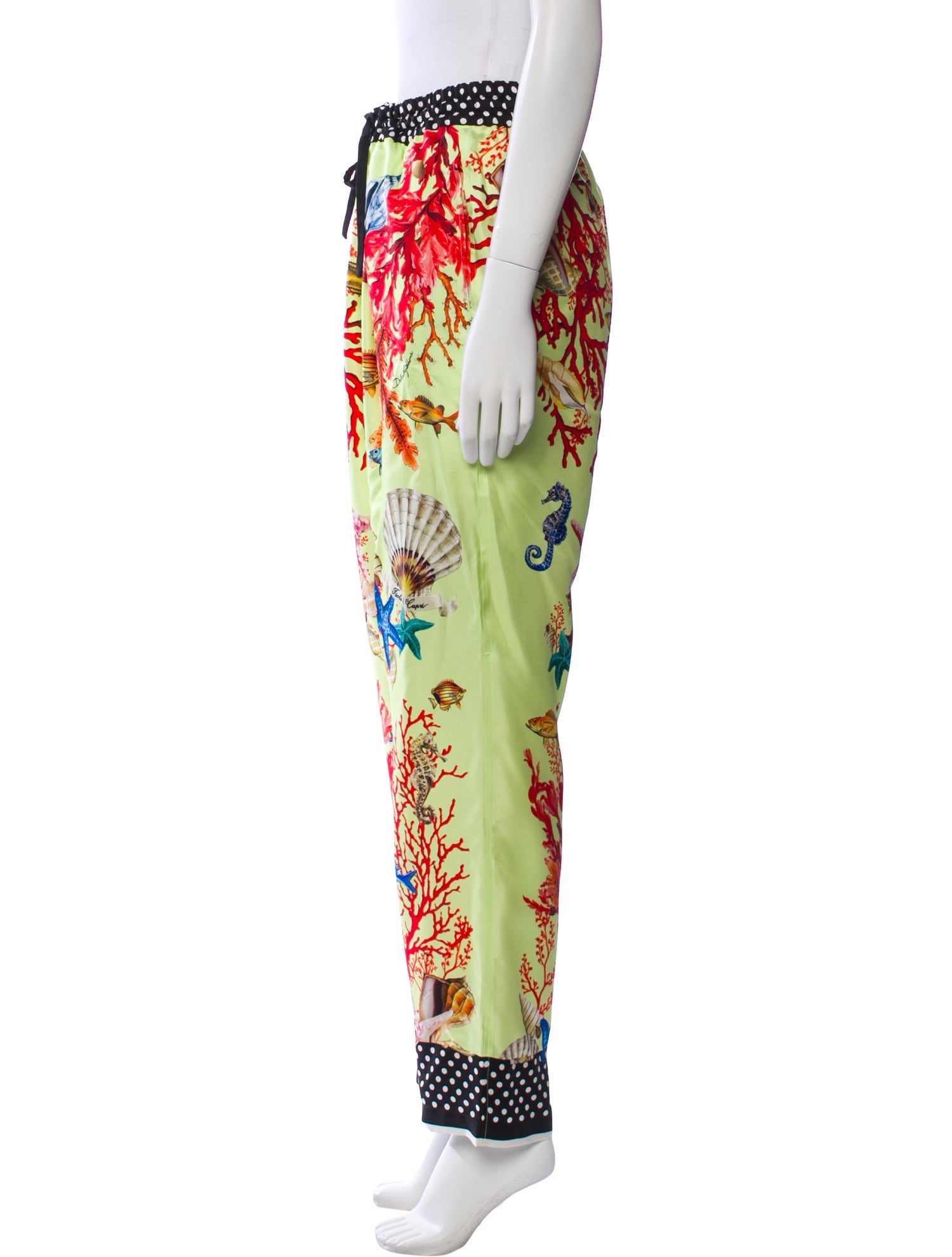 Dolce & Gabbana Silk Straight Leg Pants