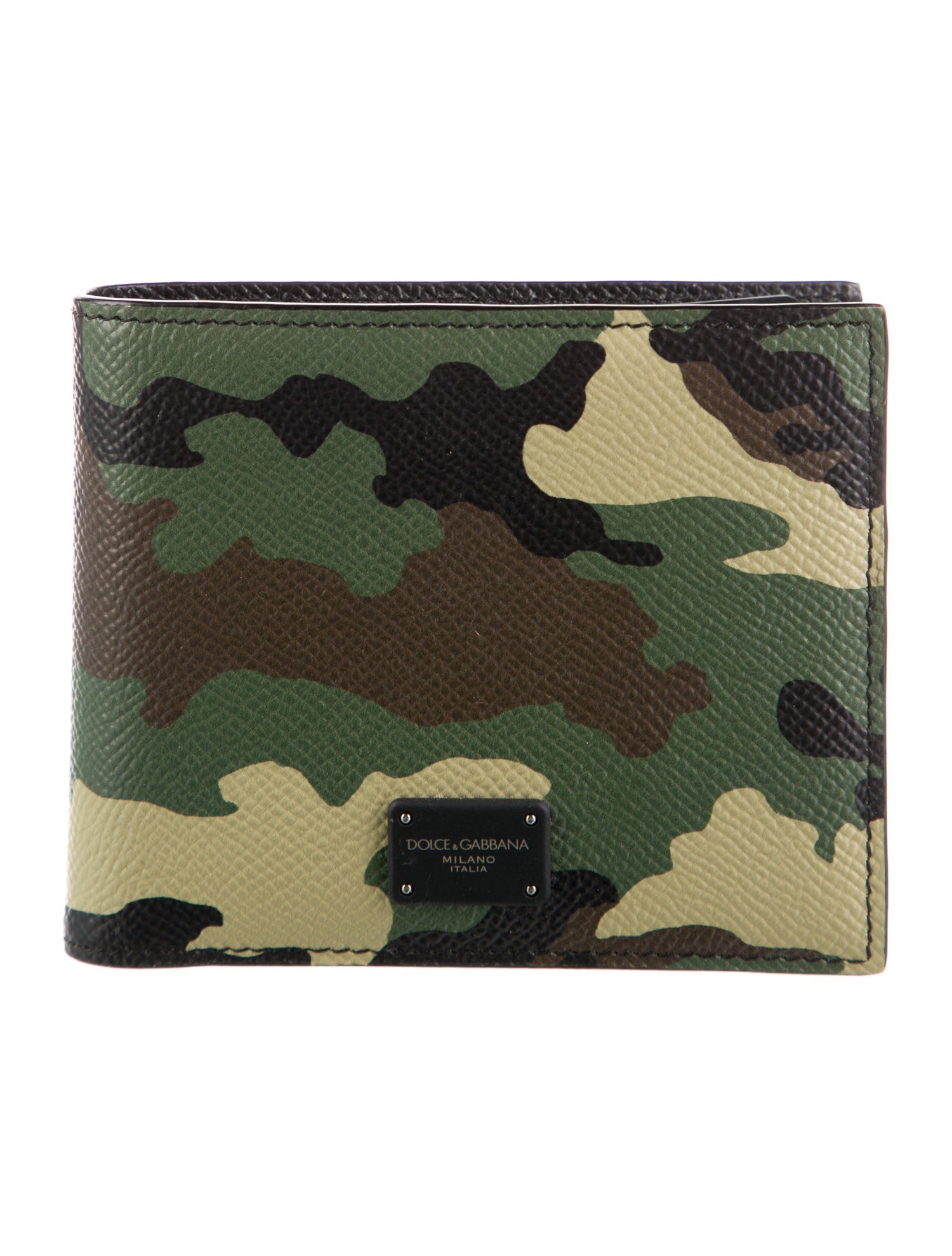 Dolce & Gabbana Leather Printed Bifold Wallet