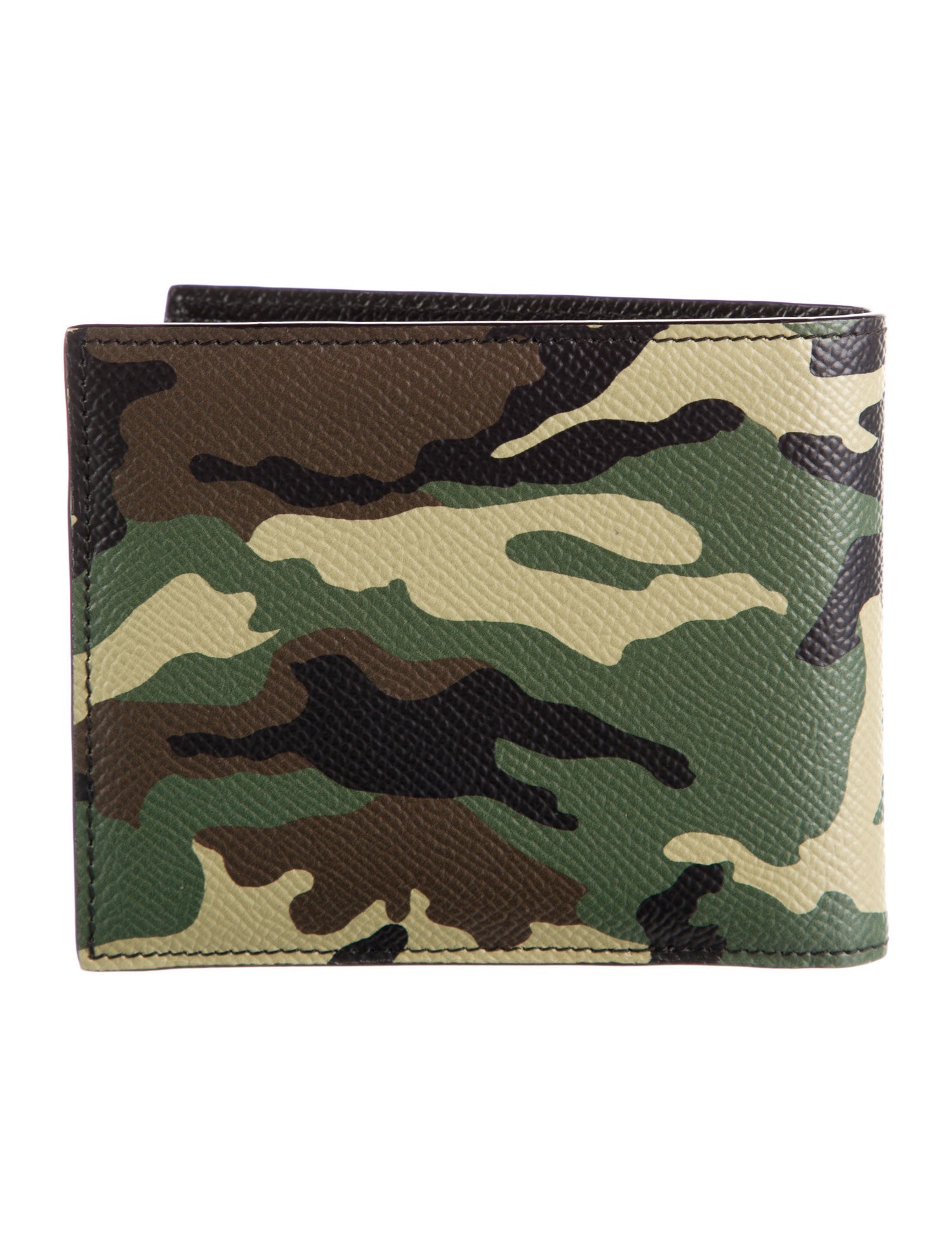Dolce & Gabbana Leather Printed Bifold Wallet