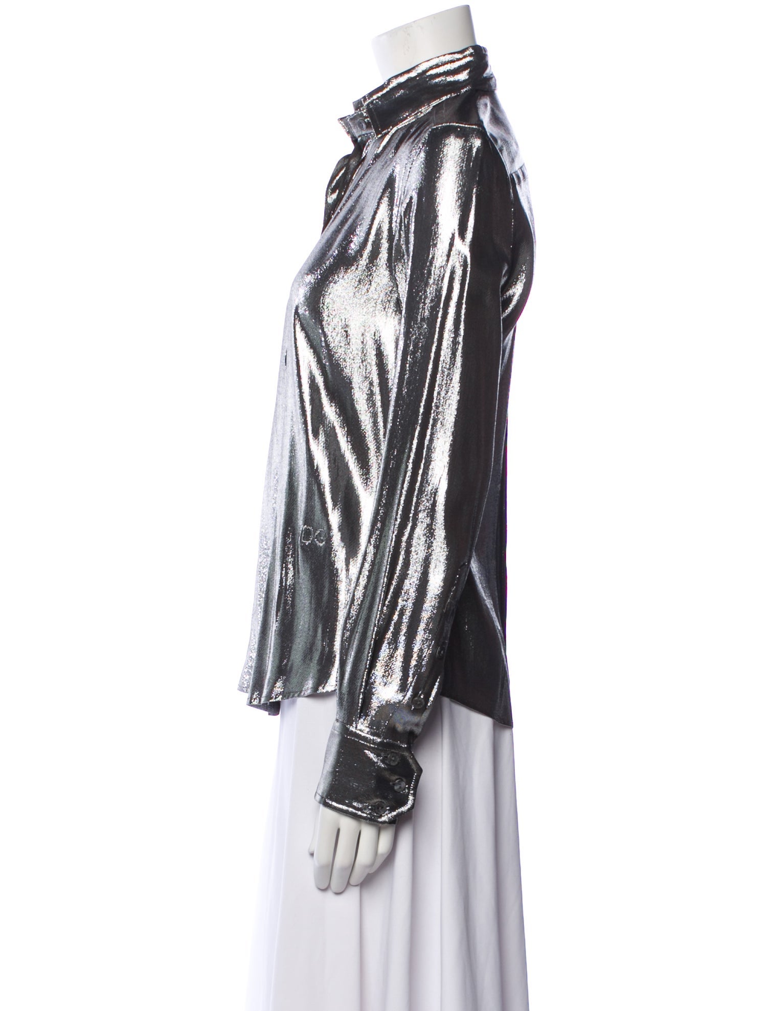 Dolce & Gabbana Silk Printed Button-Up Top