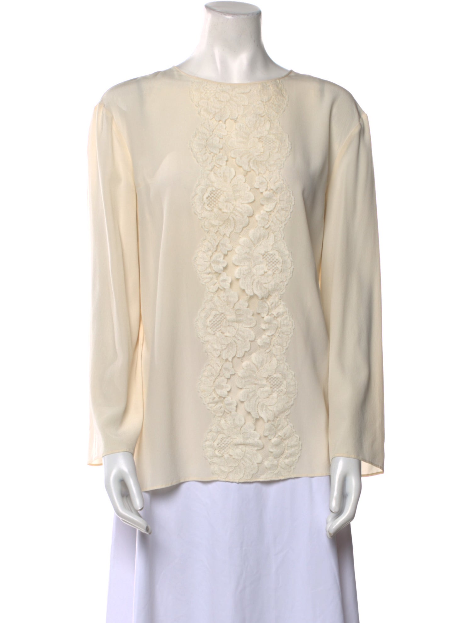 Dolce & Gabbana Silk Scoop Neck Blouse