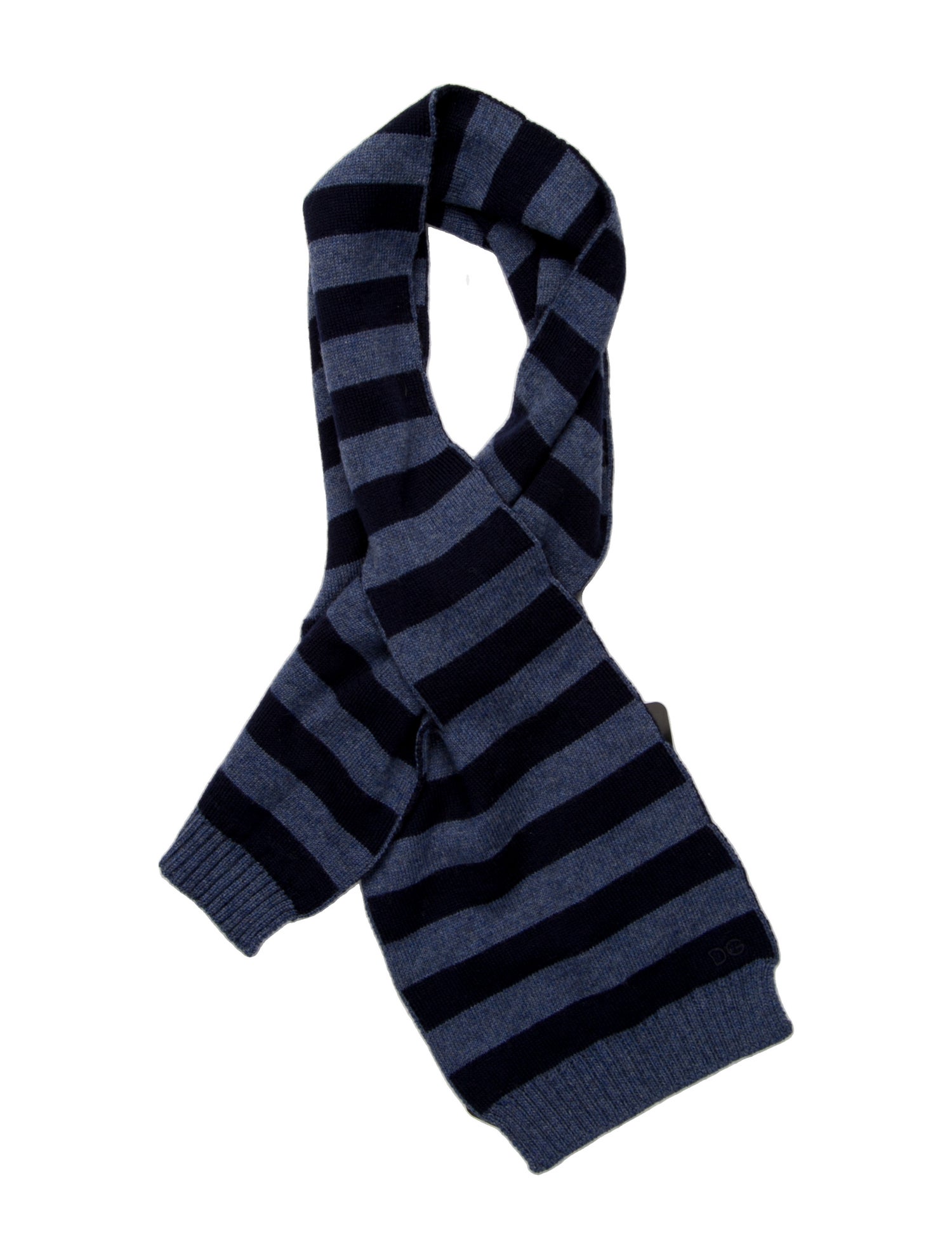 Dolce & Gabbana Virgin Wool Striped Scarf w/ Tags