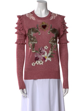 Dolce & Gabbana Printed Crew Neck Sweatshirt