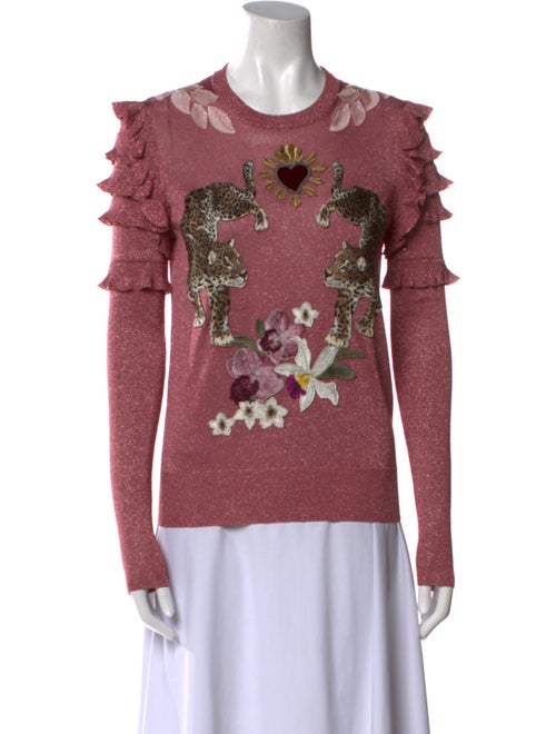 Dolce & Gabbana Printed Crew Neck Sweatshirt