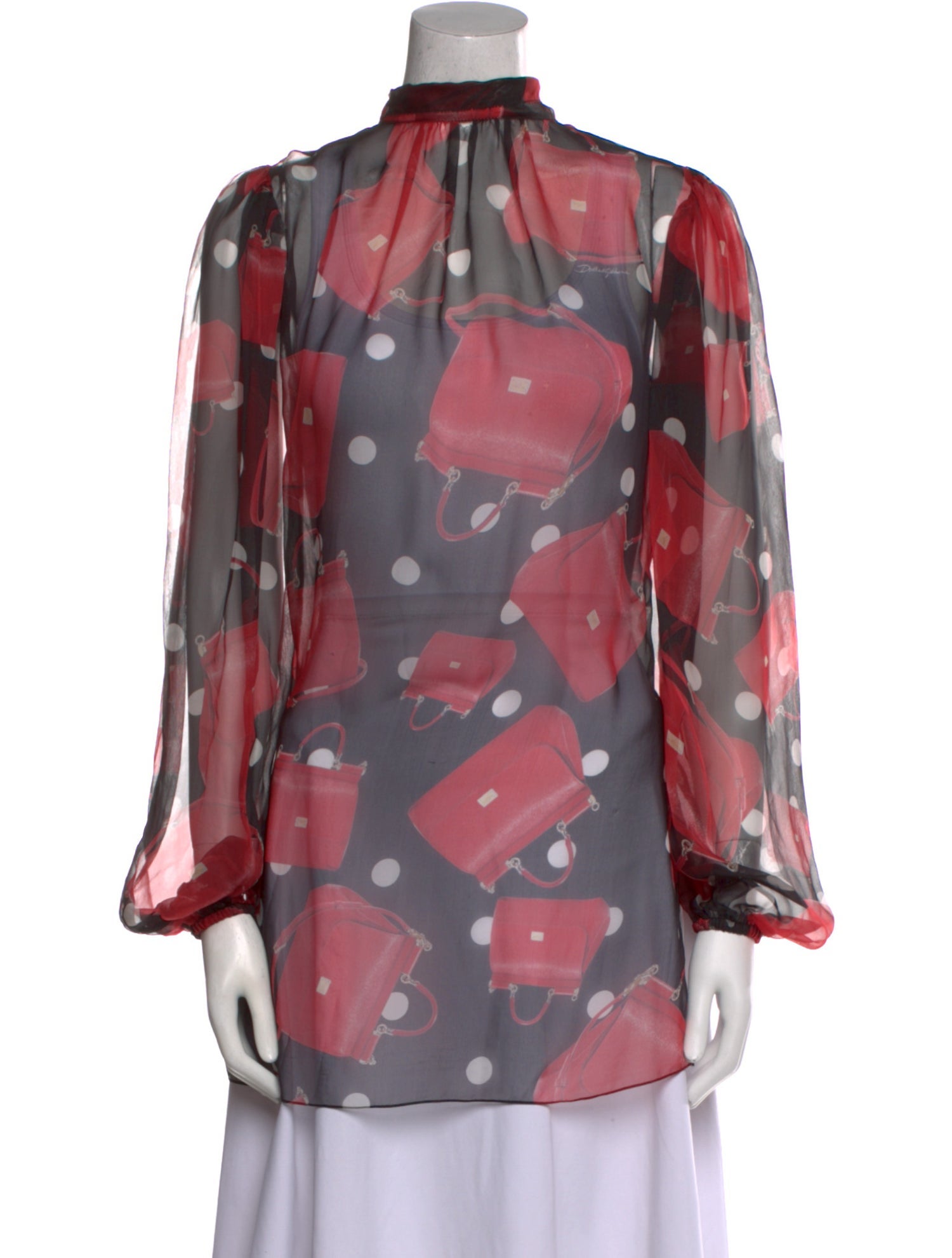 Dolce & Gabbana Silk Floral Print Blouse