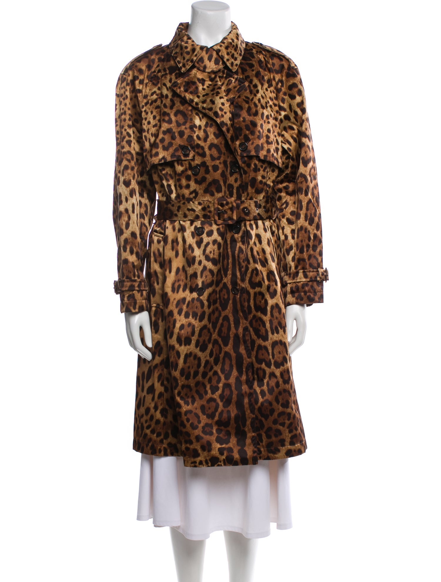 Dolce & Gabbana Silk Animal Print Coat