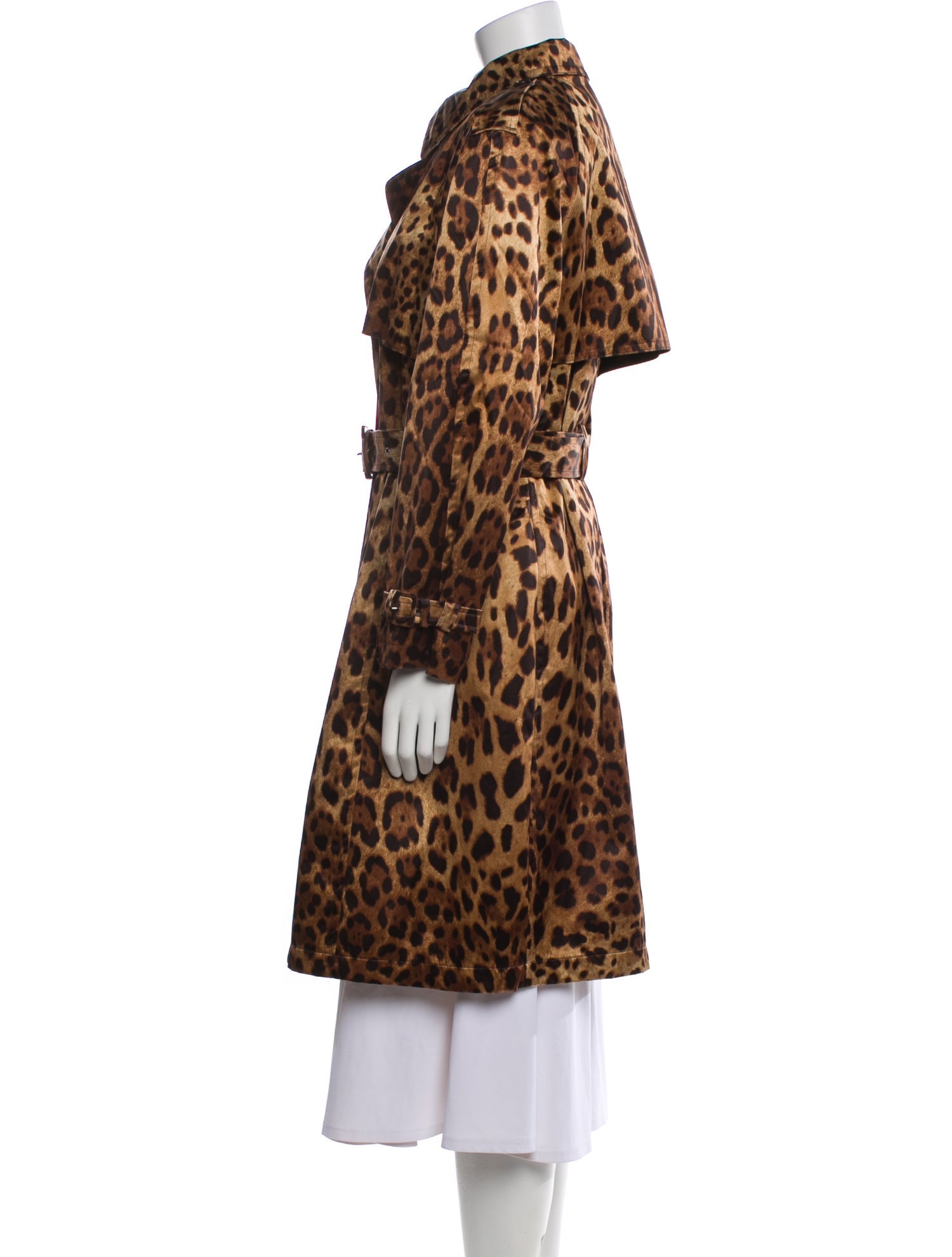 Dolce & Gabbana Silk Animal Print Coat