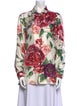Dolce & Gabbana Silk Floral Print Button-Up Top