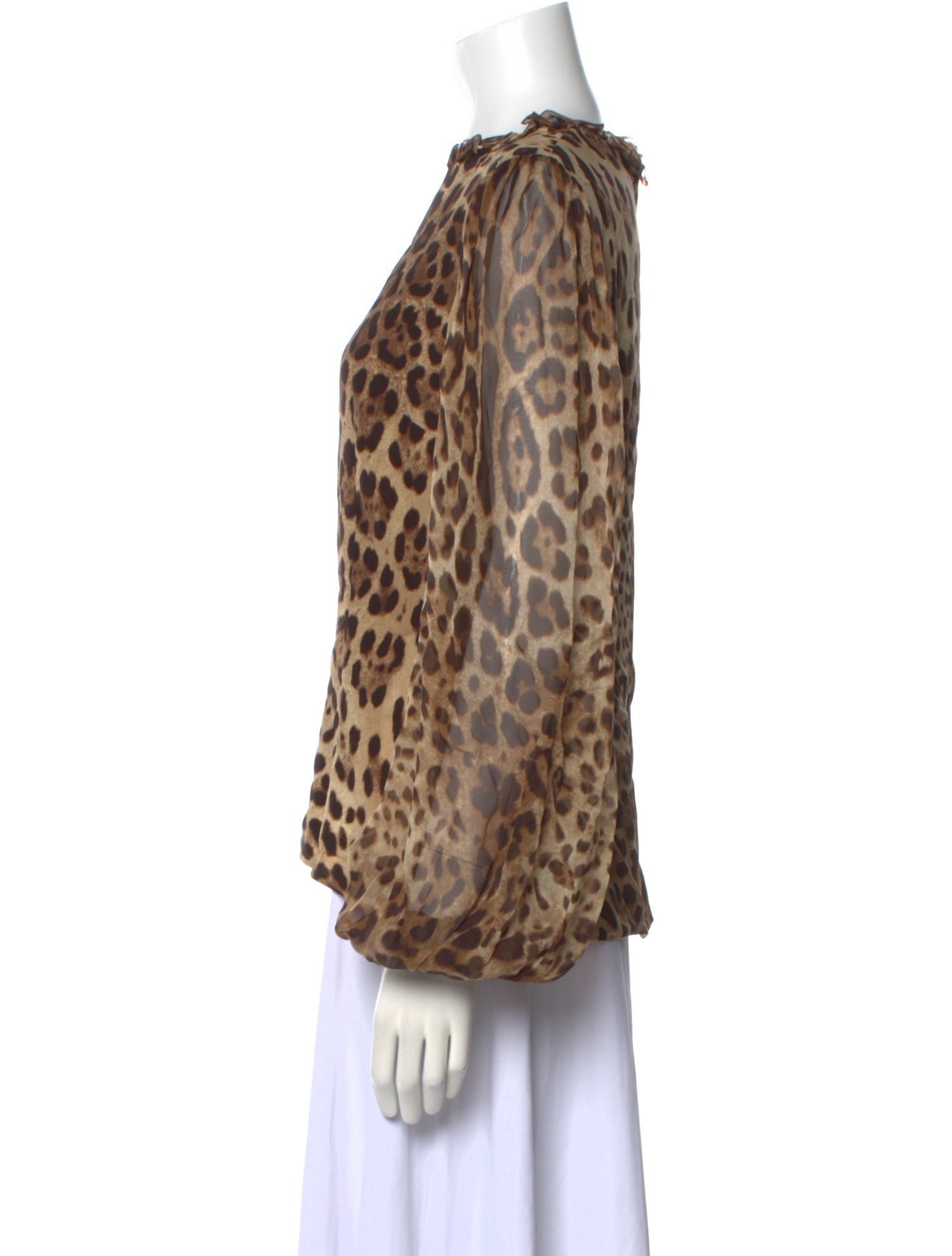 Dolce & Gabbana Silk Animal Print Blouse