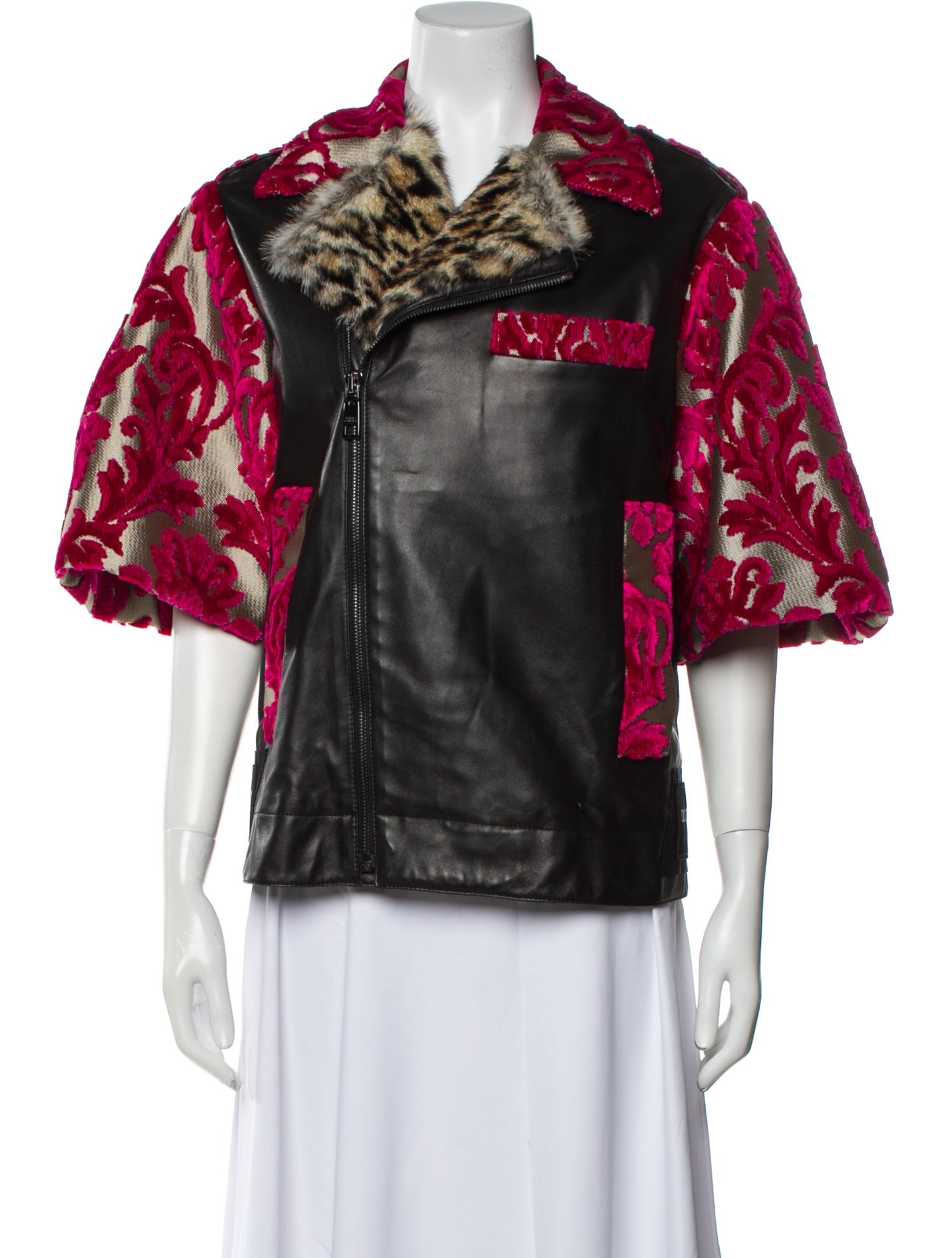 Dolce & Gabbana Floral Print Fur Jacket
