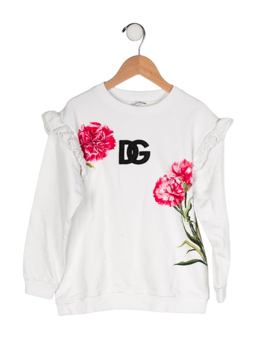 Dolce & Gabbana Girls'  Floral Printed Sweatshirt