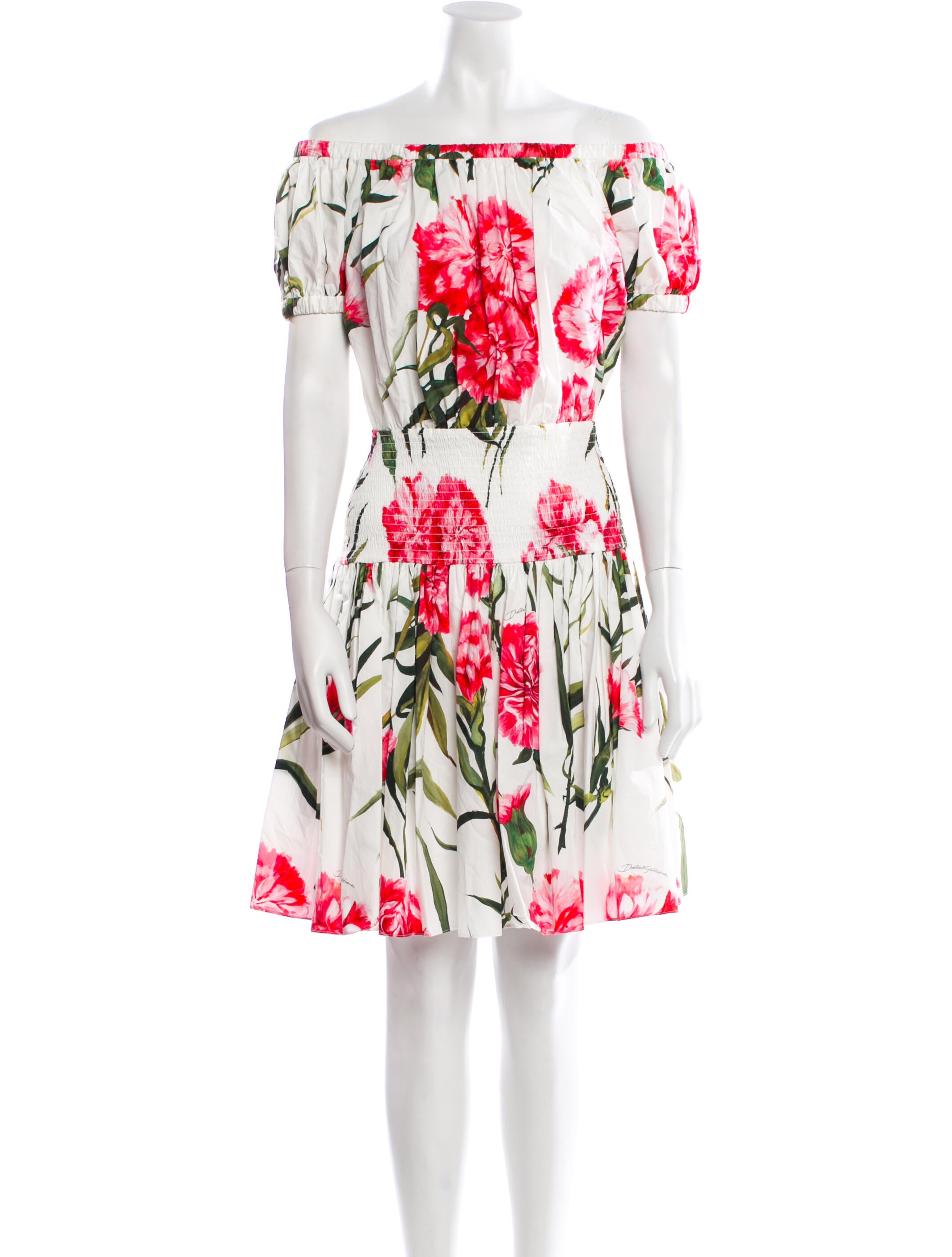 Dolce & Gabbana Floral Print Knee-Length Dress