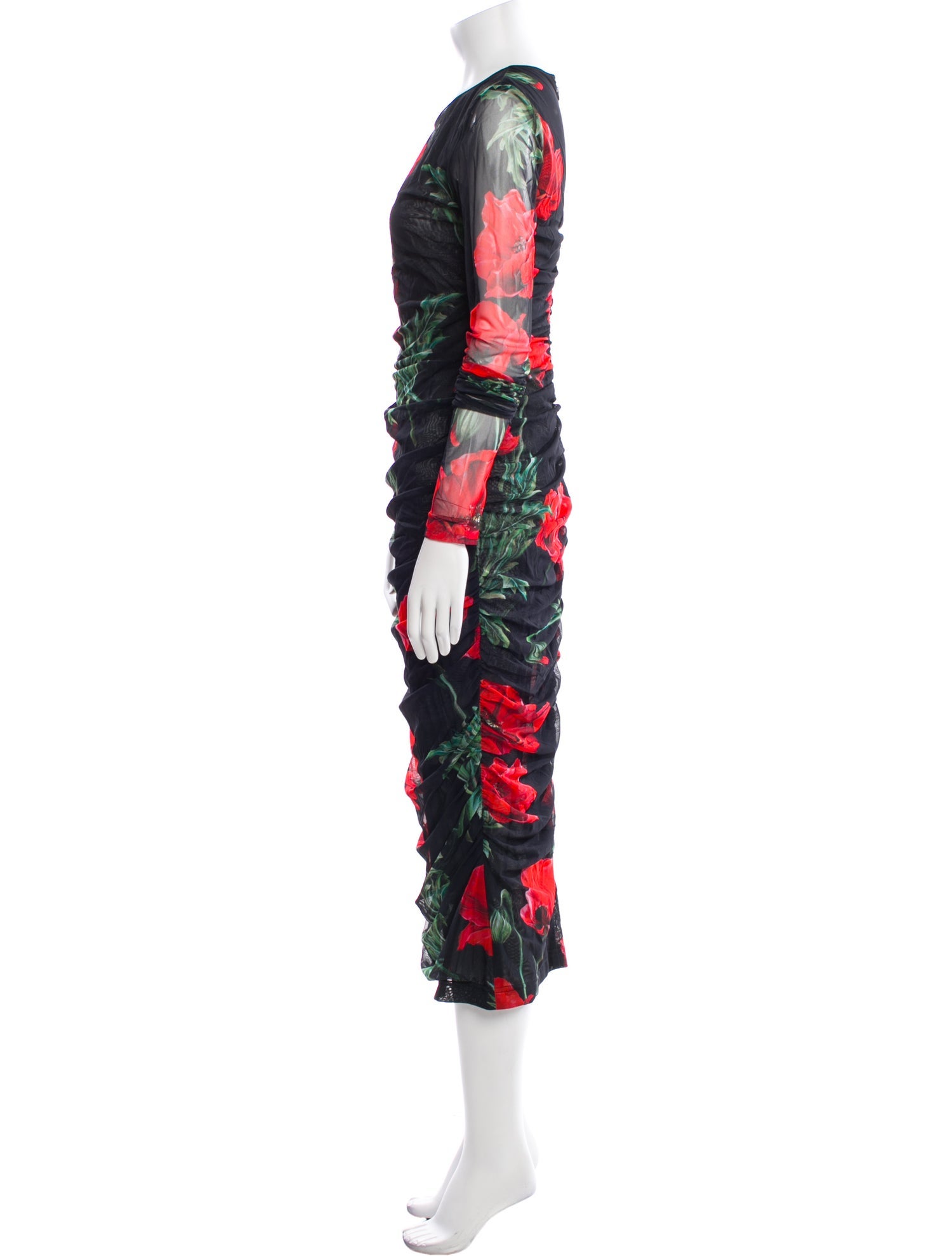 Dolce & Gabbana Floral Print Midi Length Dress