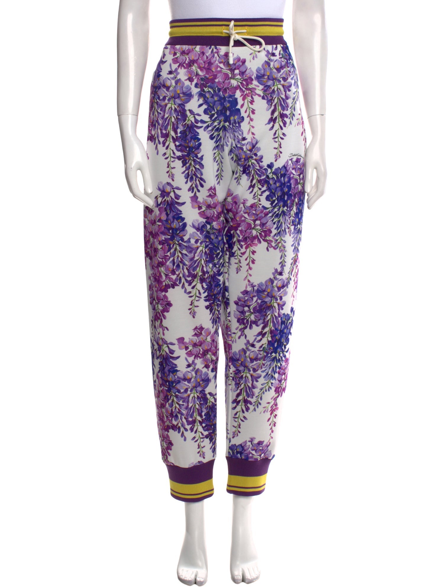 Dolce & Gabbana Floral Print Skinny Leg Pants