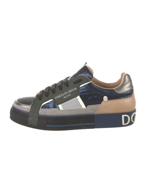 Dolce & Gabbana Leather Printed Sneakers