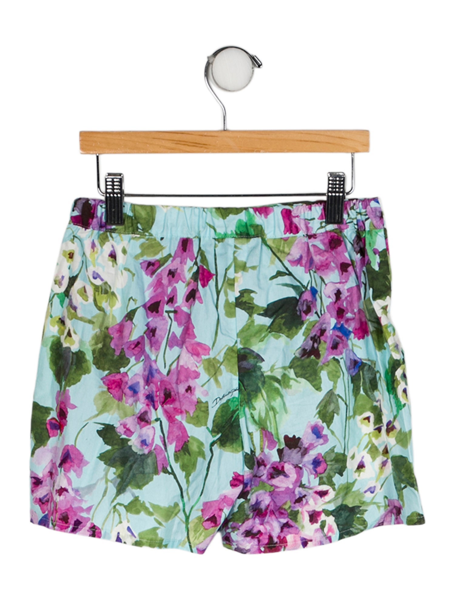 Dolce & Gabbana Girls' Floral Printed Mini Shorts