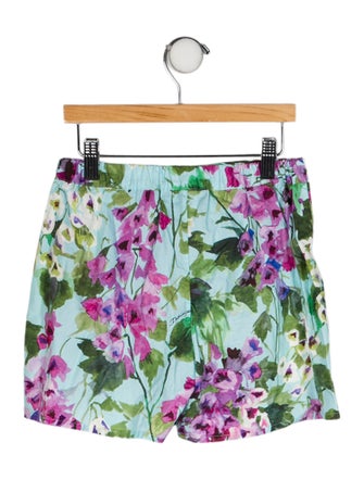 Dolce & Gabbana Girls' Floral Printed Mini Shorts