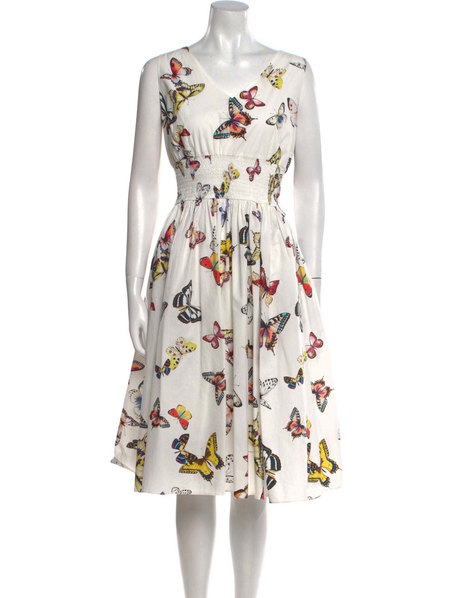 Dolce & Gabbana Floral Print Midi Length Dress