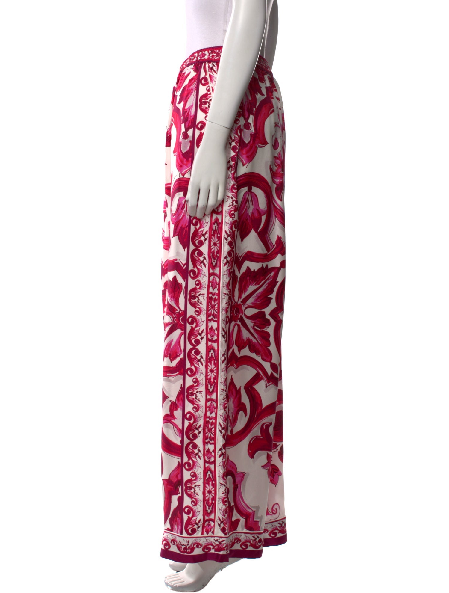 Dolce & Gabbana Silk Wide Leg Pants