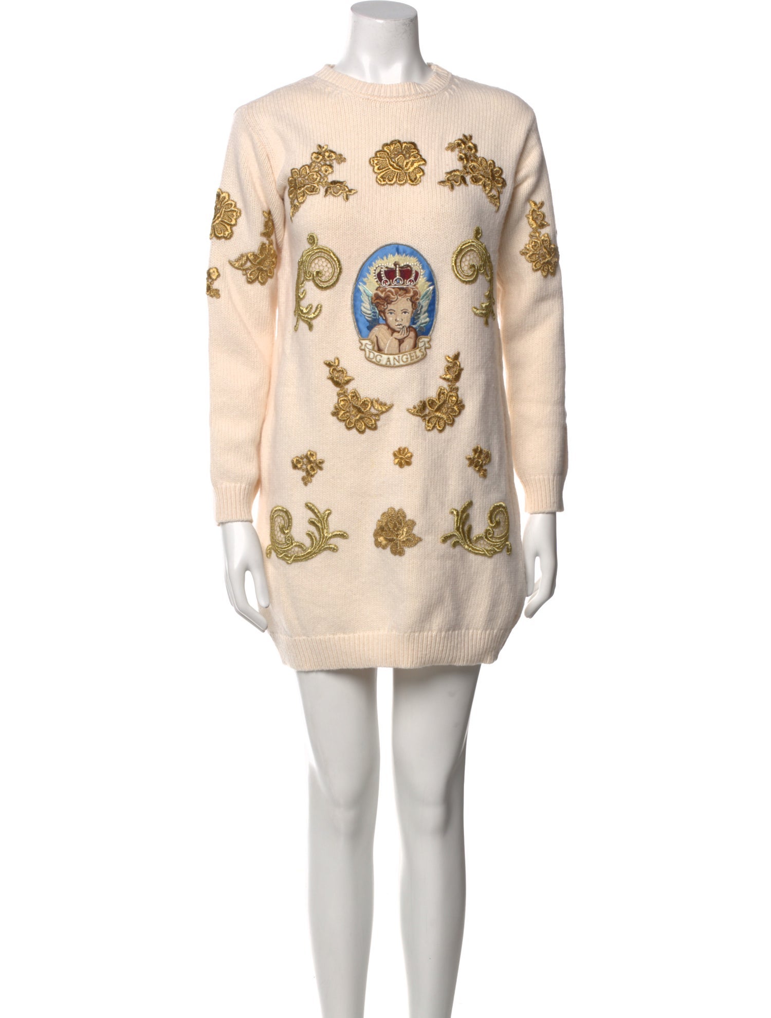 Dolce & Gabbana Girls' Virgin Wool Sweater Dress