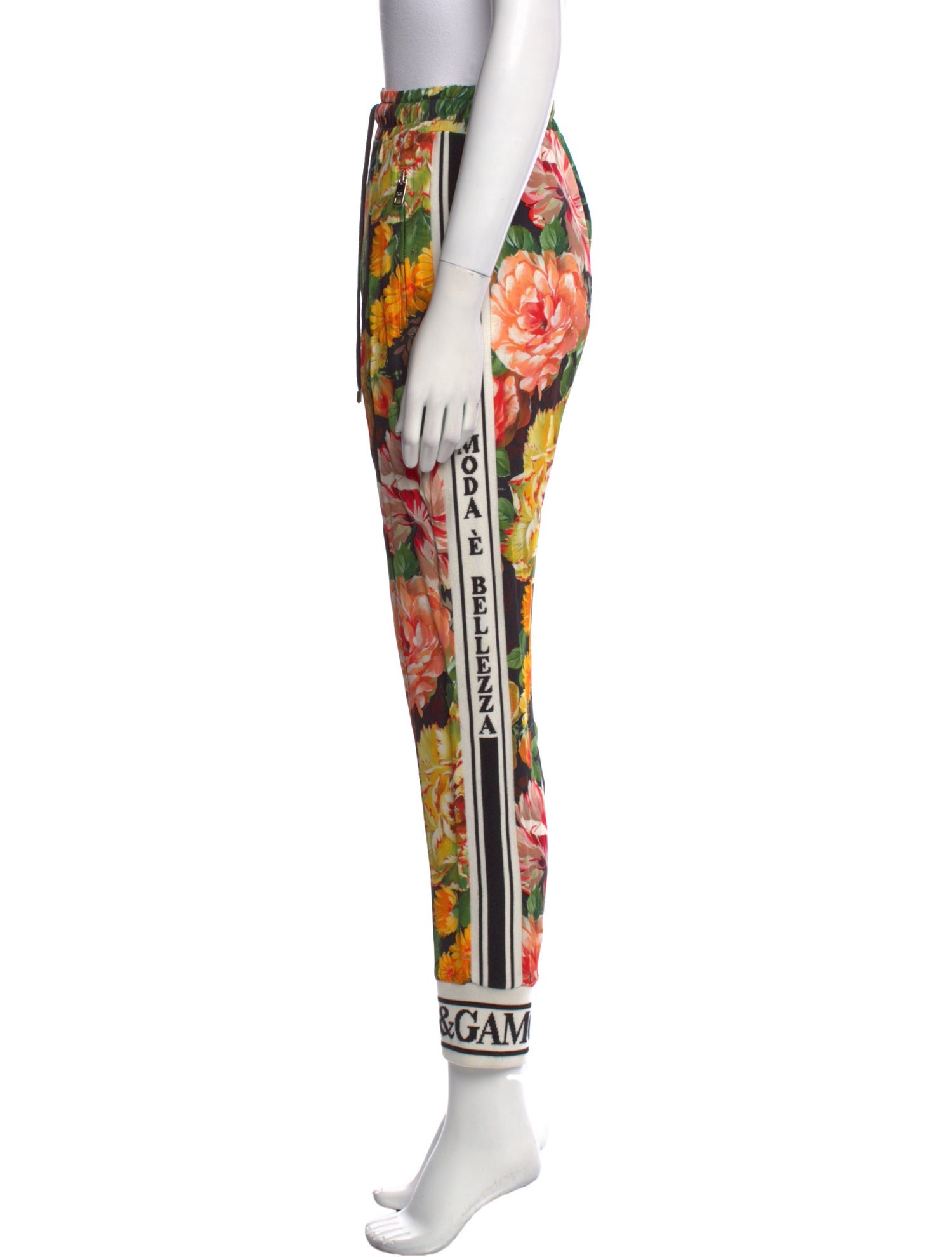 Dolce & Gabbana Floral Print Skinny Leg Pants