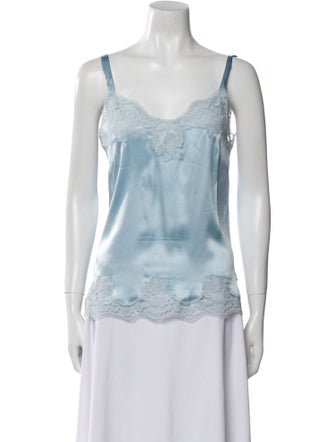 Dolce & Gabbana Silk Square Neckline Top