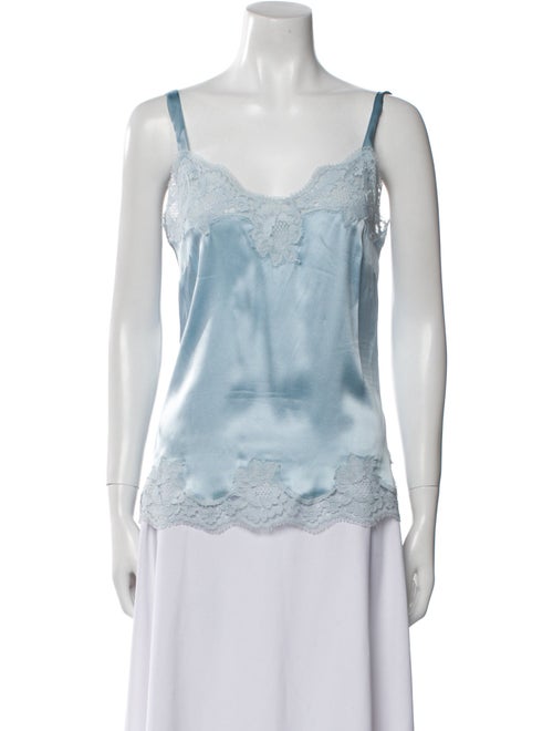 Dolce & Gabbana Silk Square Neckline Top