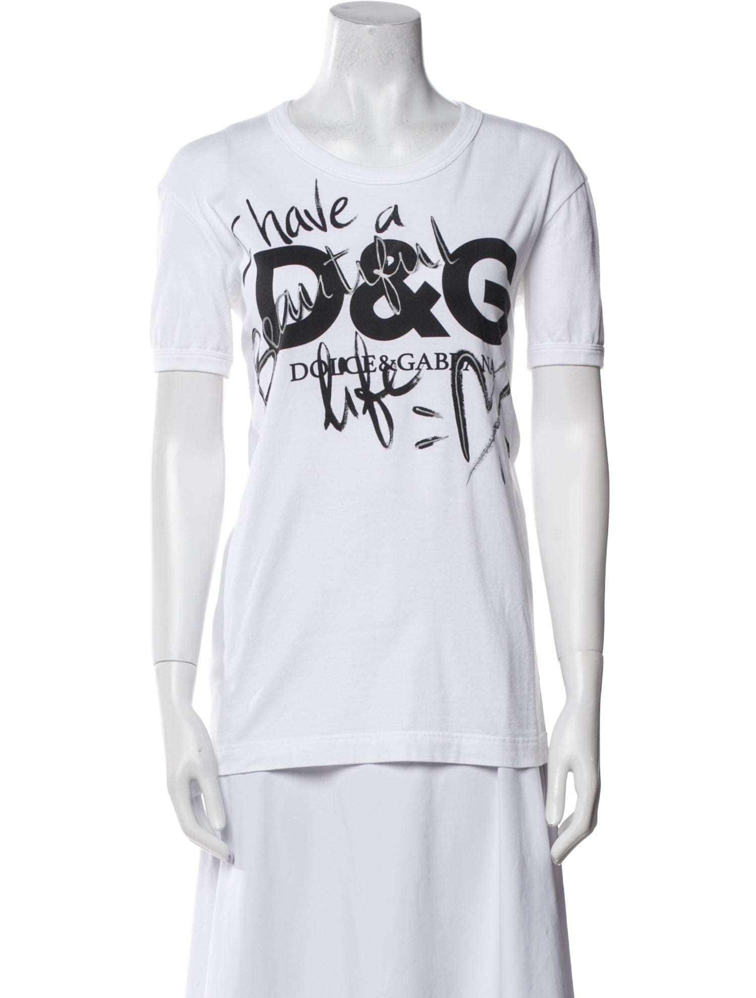 Dolce & Gabbana Graphic Print Crew Neck T-Shirt