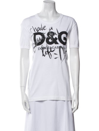 Dolce & Gabbana Graphic Print Crew Neck T-Shirt