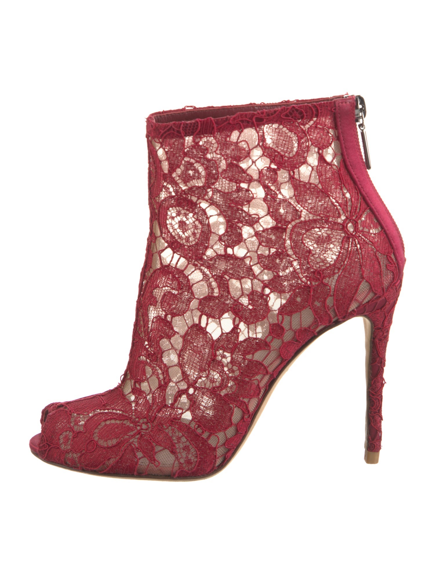 Dolce & Gabbana Lace Lace Pattern Boots