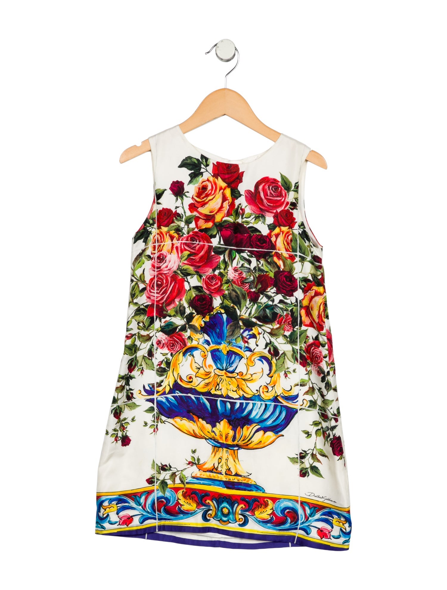 Dolce & Gabbana Girls' Majolica Sleeveless Dress