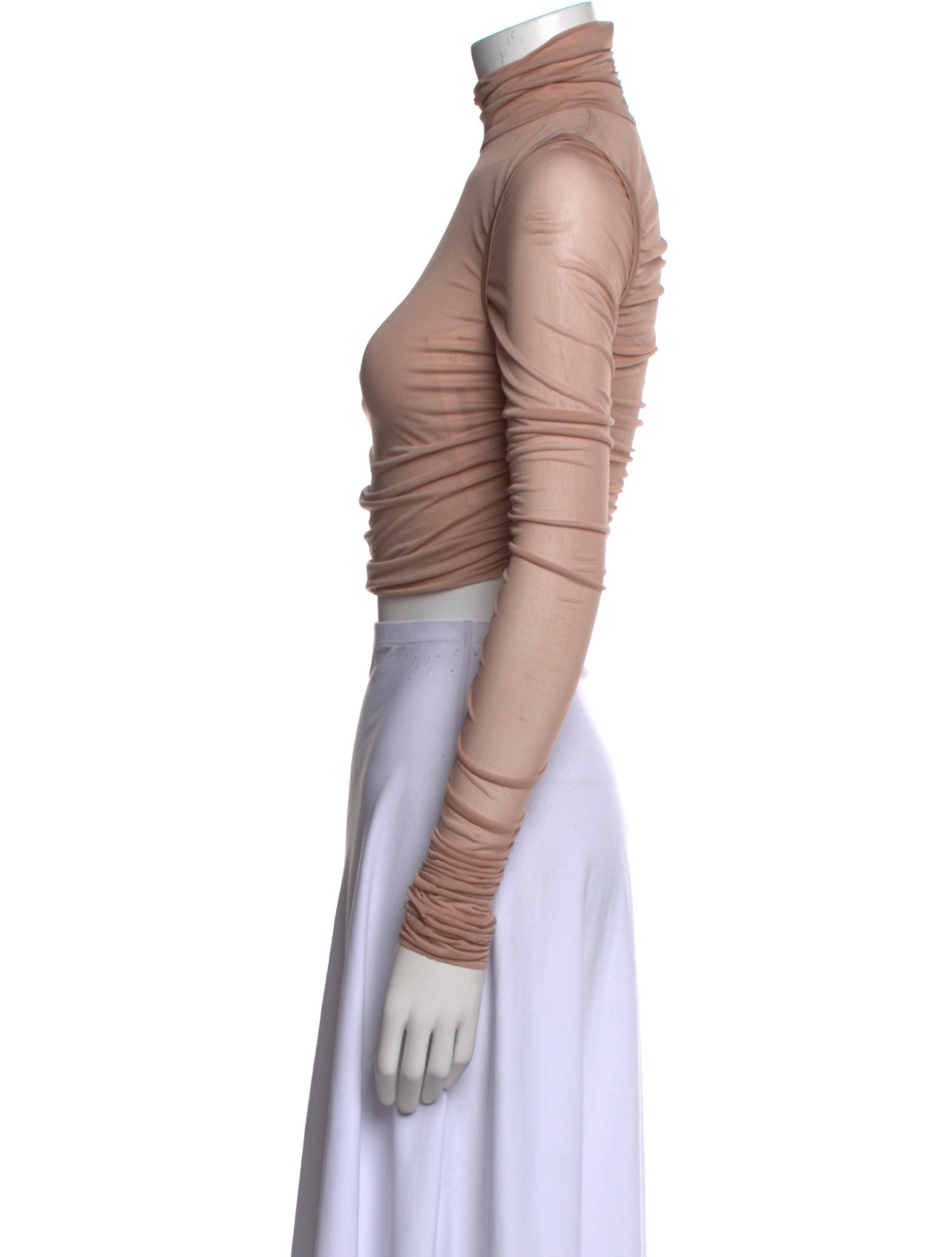 Dolce & Gabbana Turtleneck Long Sleeve Crop Top