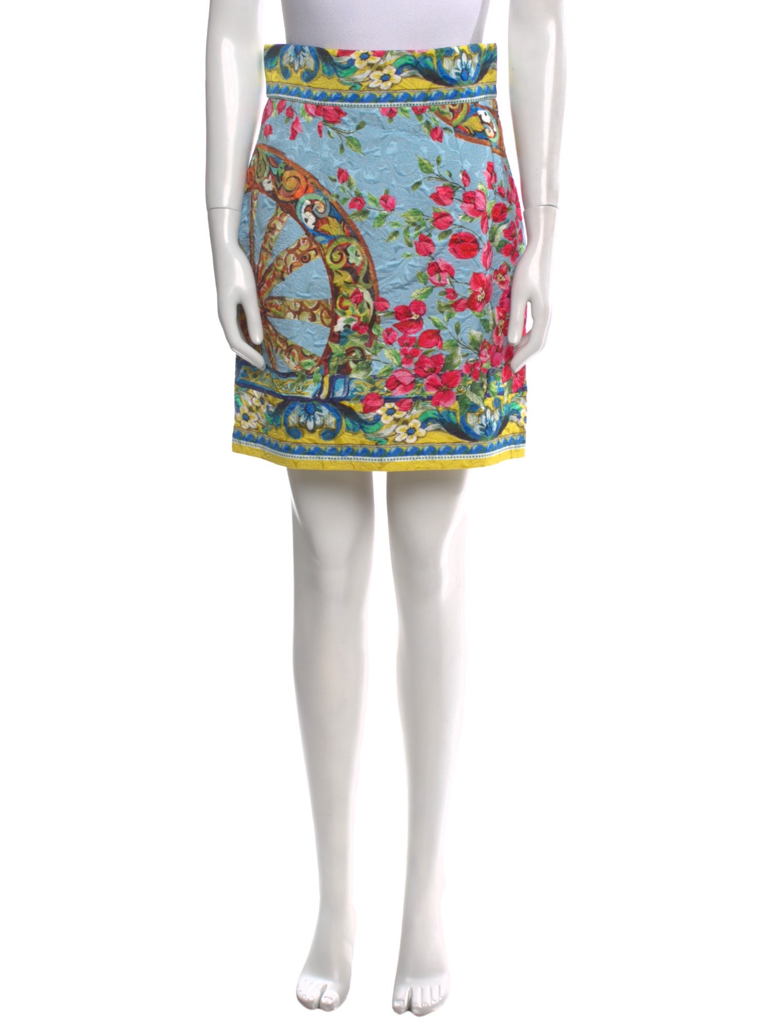 Dolce & Gabbana Floral Print Mini Skirt w/ Tags