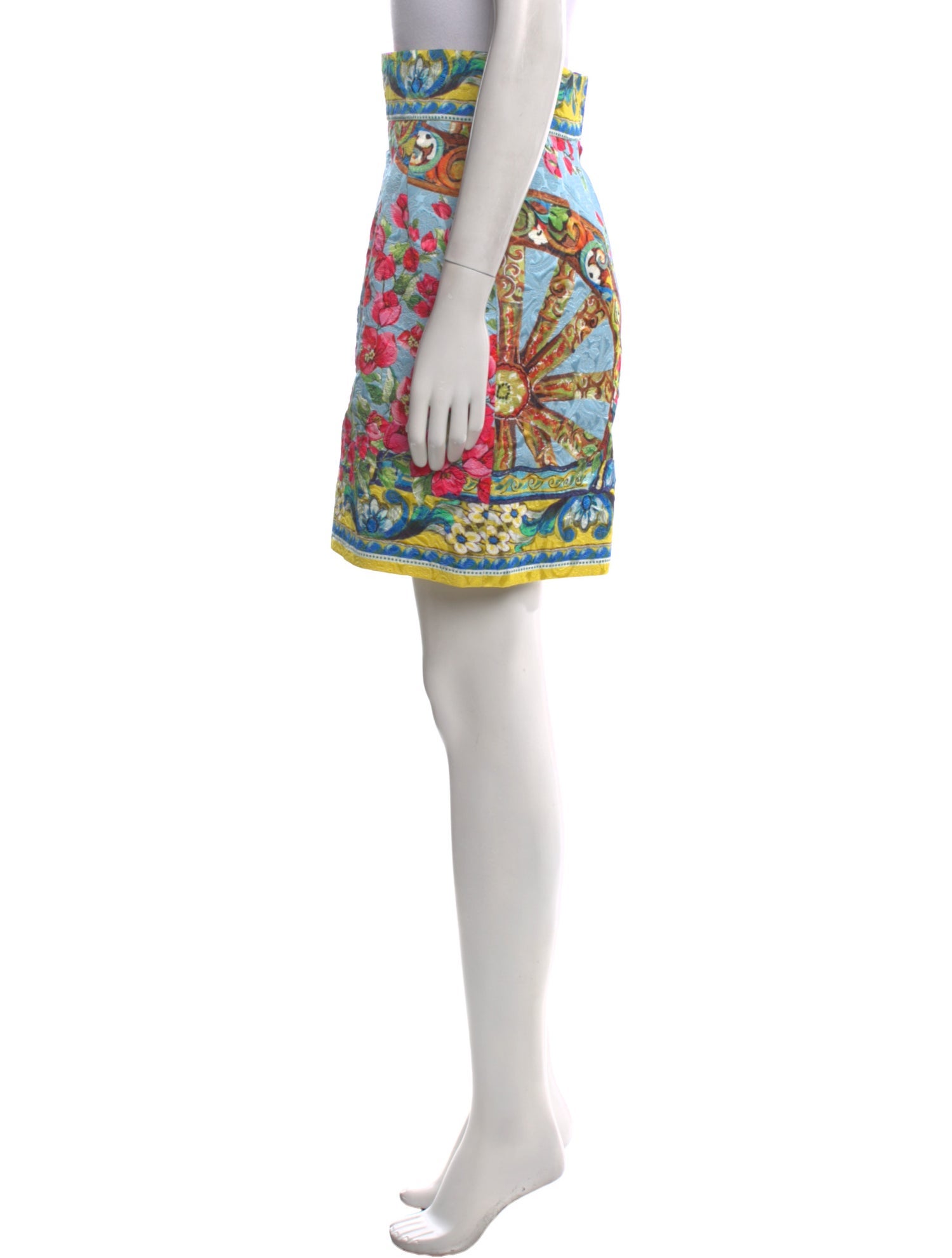 Dolce & Gabbana Floral Print Mini Skirt w/ Tags