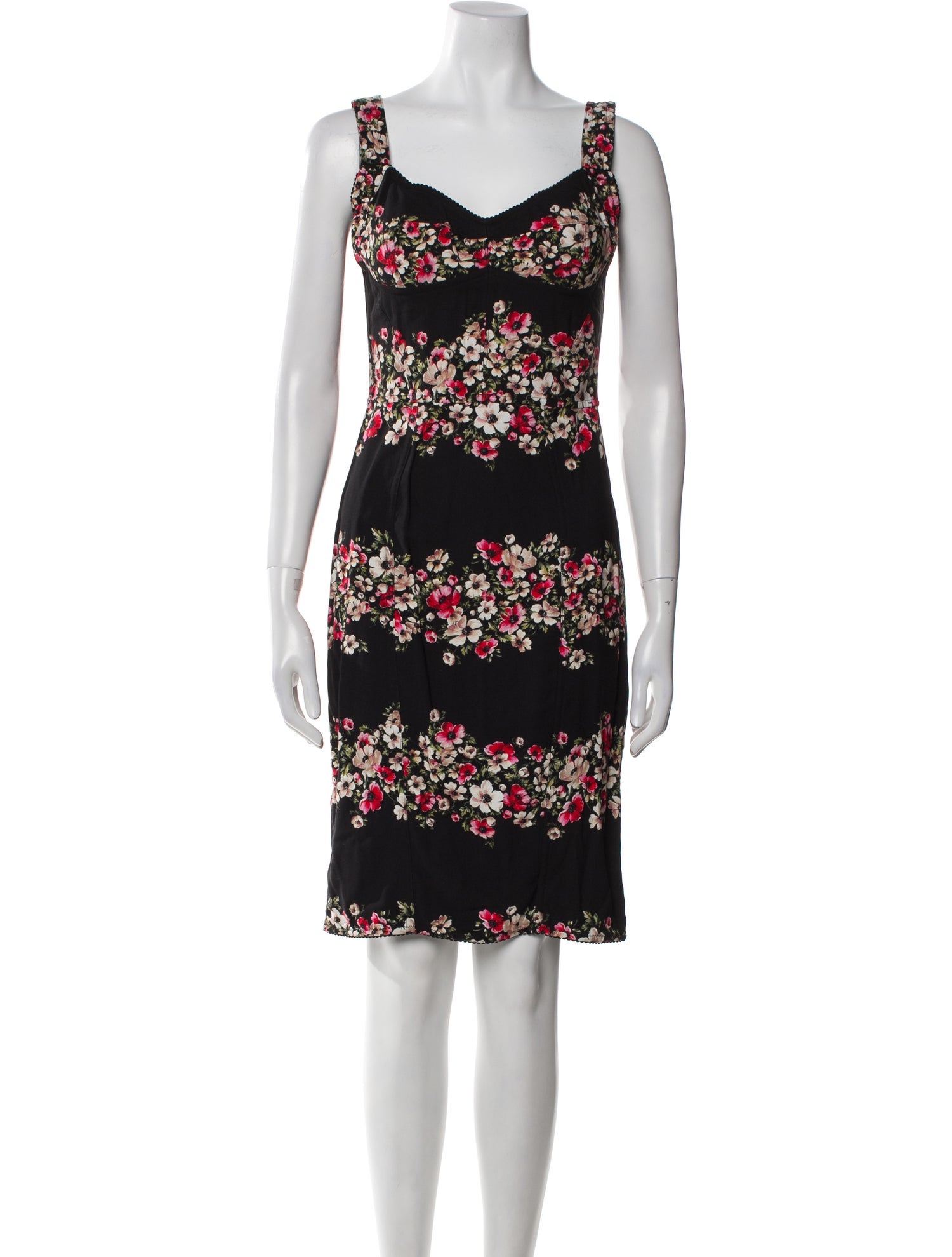 Dolce & Gabbana Floral Print Knee-Length Dress