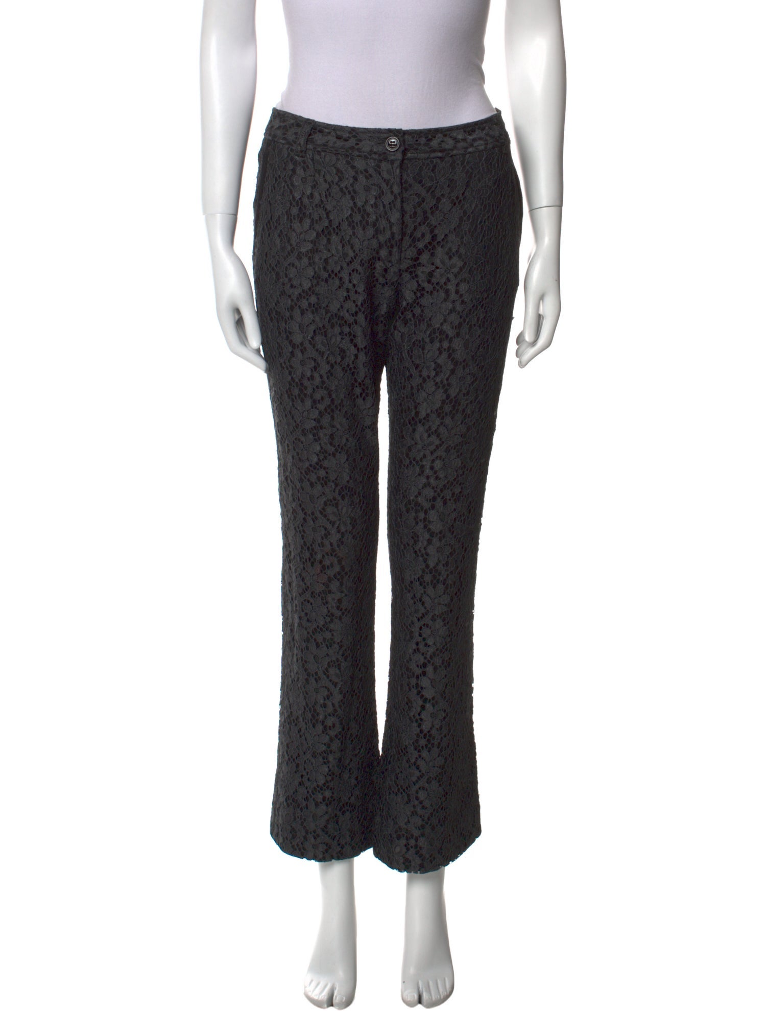 Dolce & Gabbana Lace Pattern Wide Leg Pants