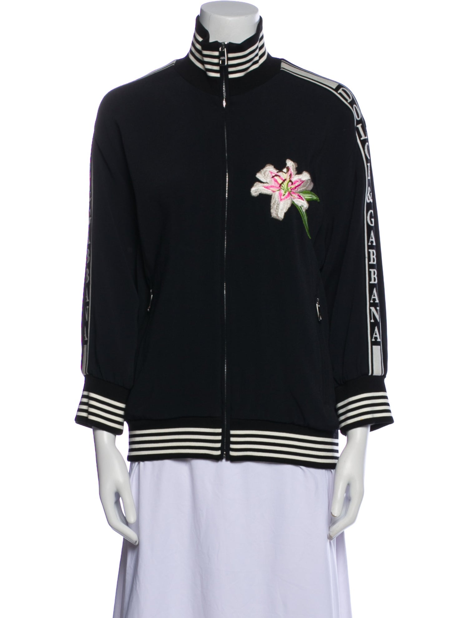 Dolce & Gabbana Floral Print Bomber Jacket