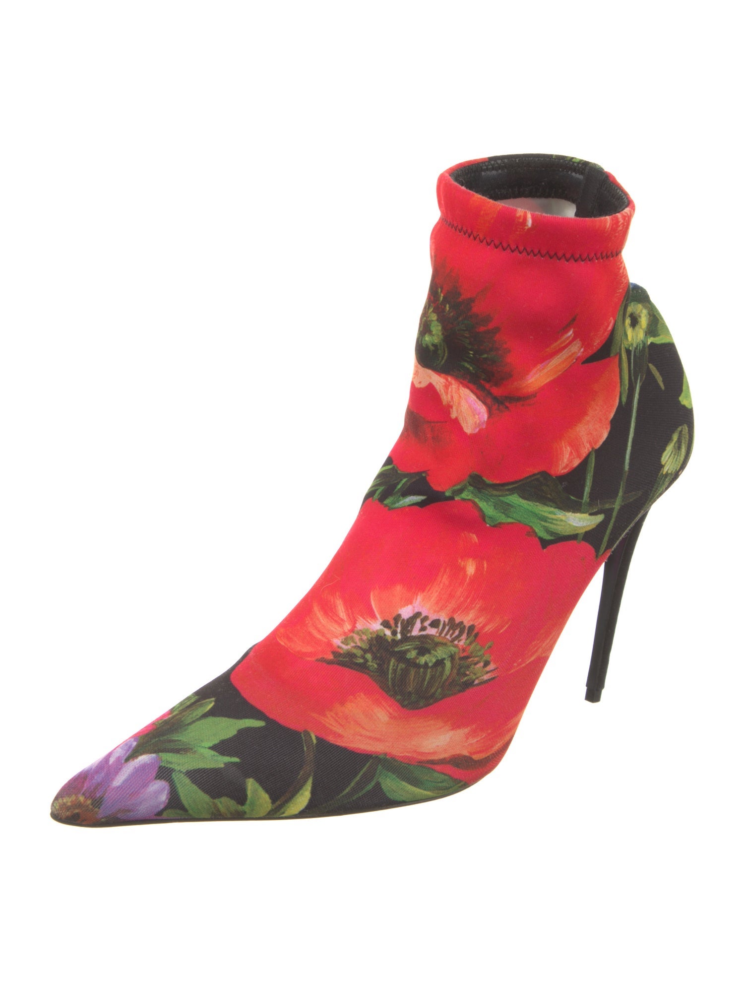 Dolce & Gabbana Floral Print Sock Boots
