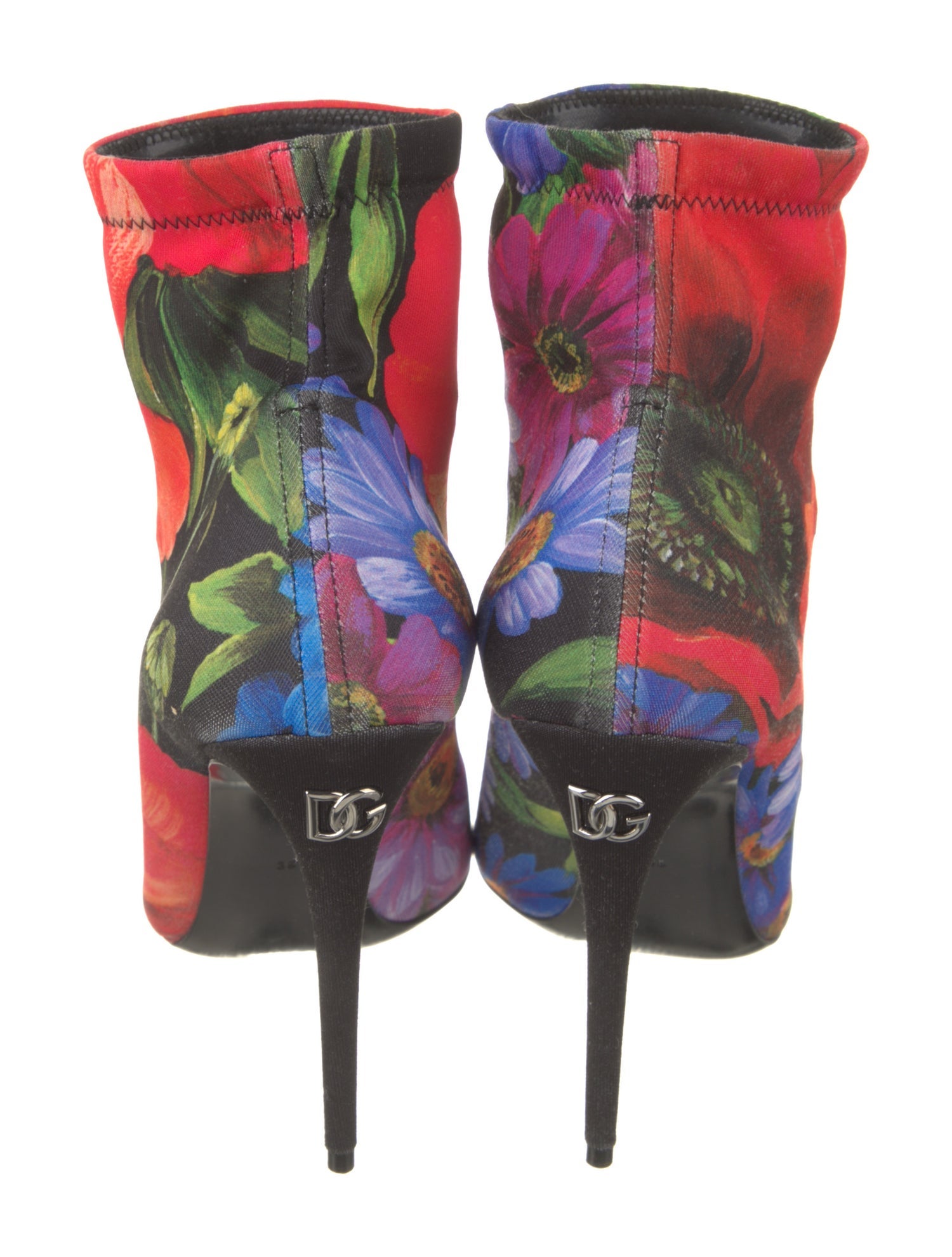 Dolce & Gabbana Floral Print Sock Boots