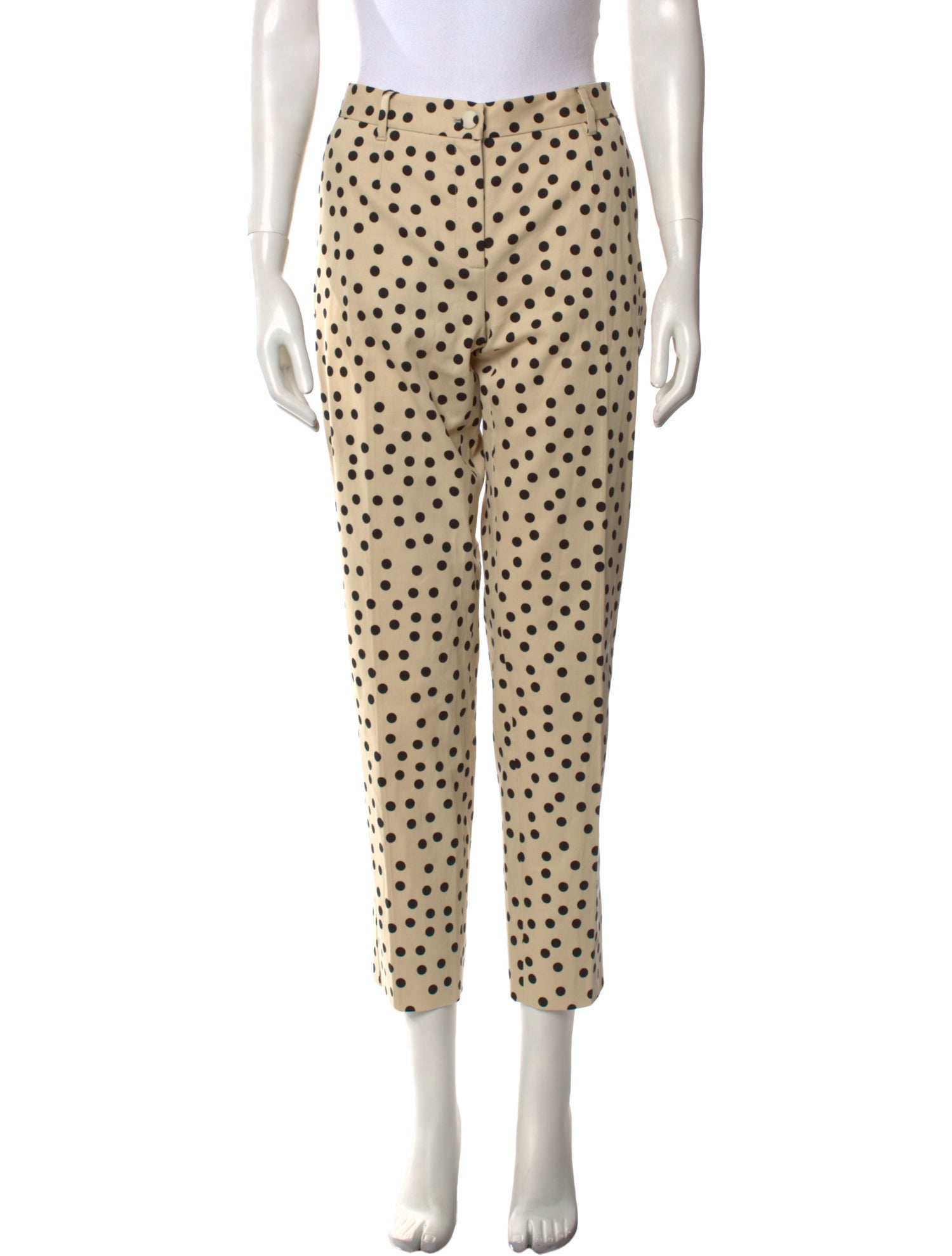 Dolce & Gabbana Polka Dot Print Straight Leg Pants w/ Tags