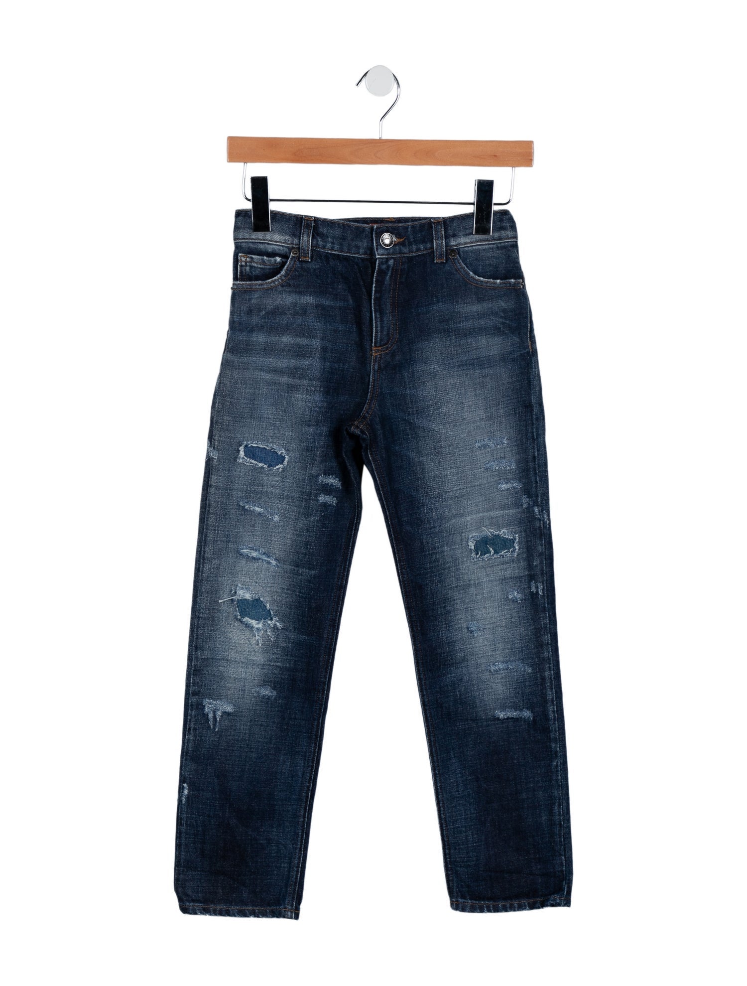 Dolce & Gabbana Boys' Distressed Denim Jeans