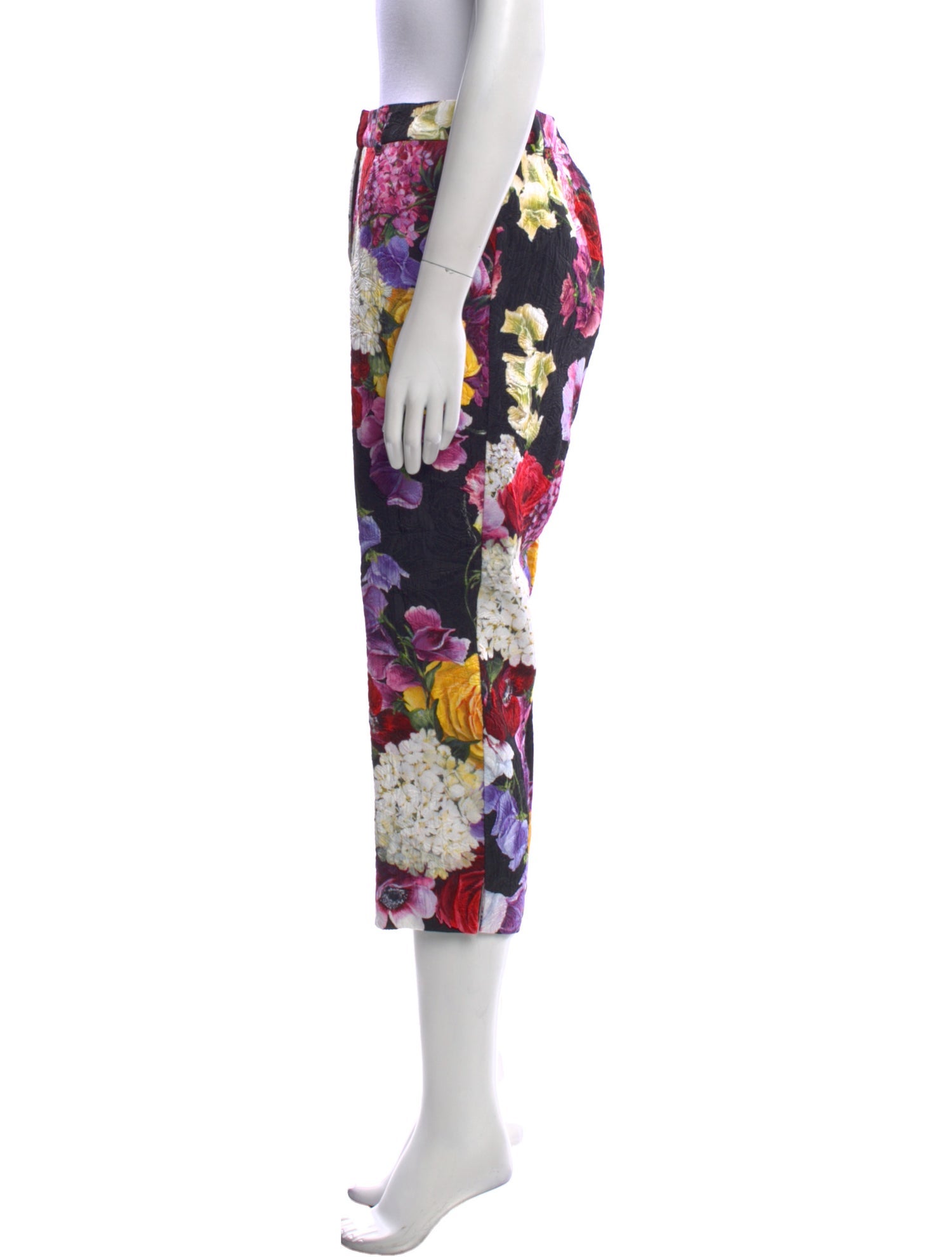 Dolce & Gabbana Floral Print Straight Leg Pants