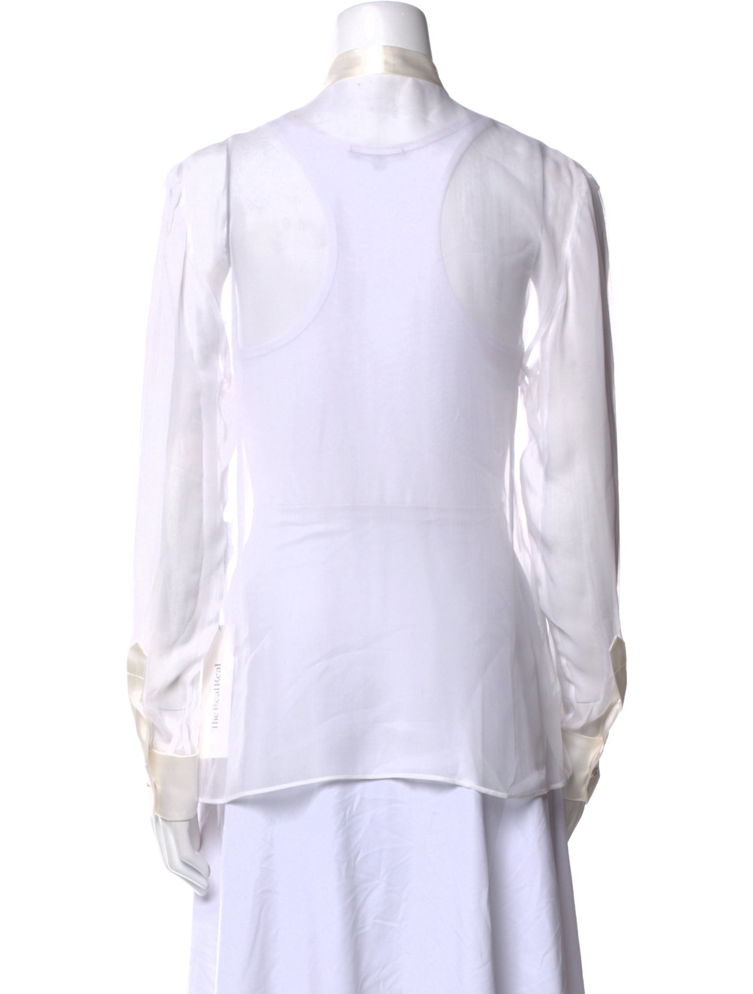 Dolce & Gabbana Silk Mock Neck Blouse