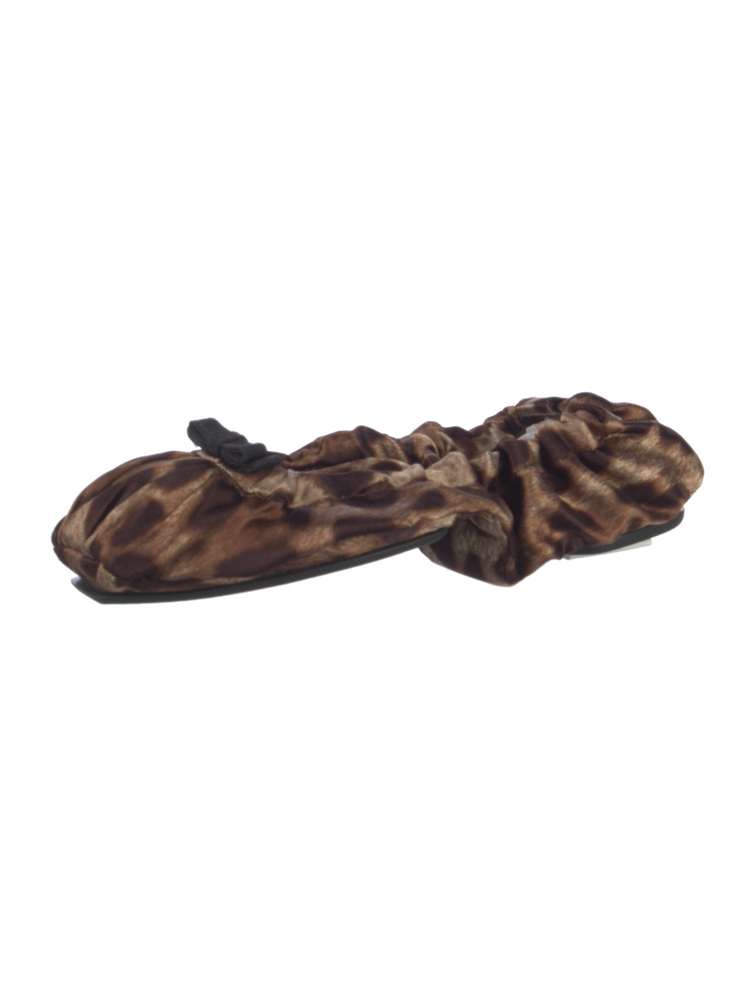 Dolce & Gabbana Silk Animal Print Ballet Flats