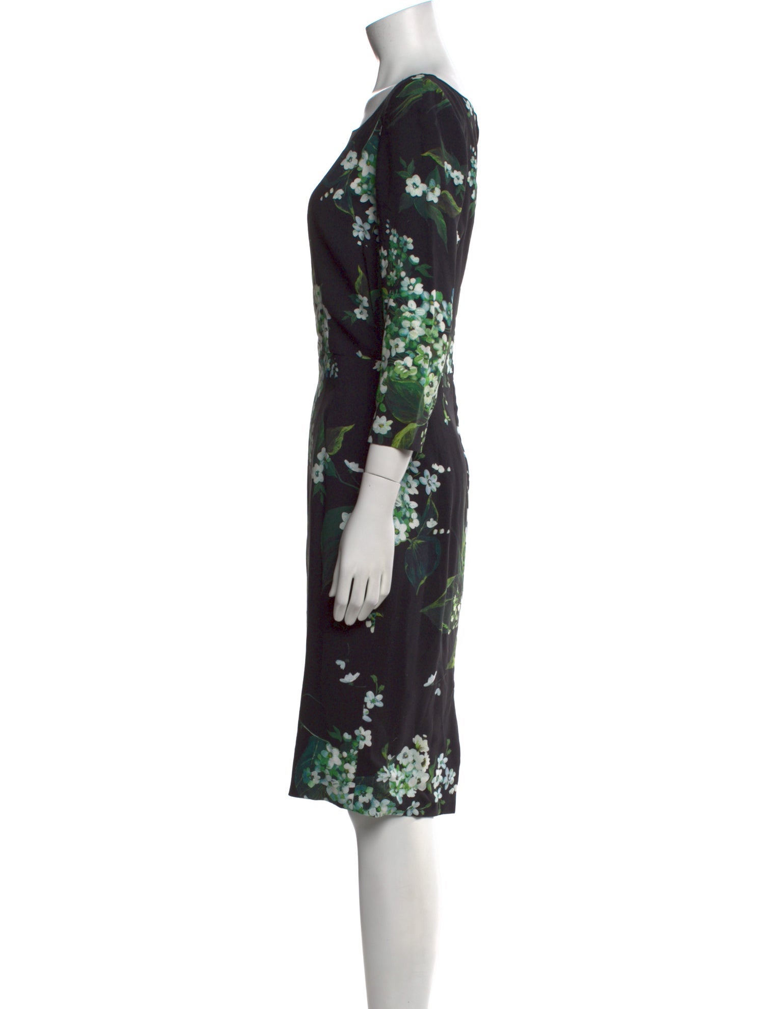 Dolce & Gabbana Floral Print Knee-Length Dress