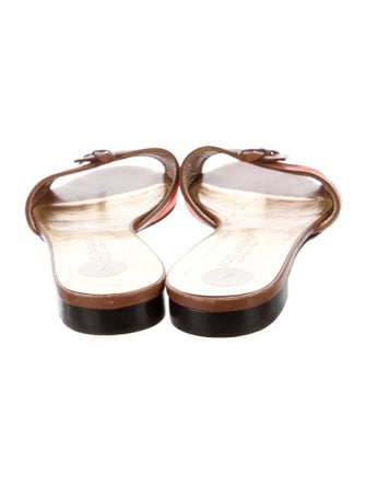 Dolce & Gabbana Canvas Colorblock Pattern Slides